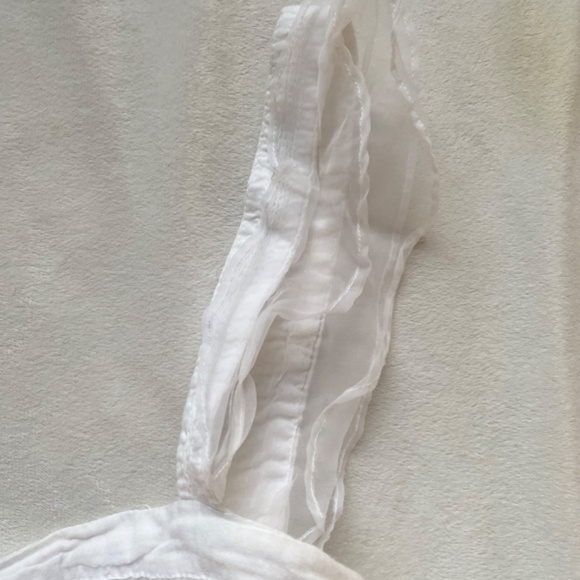 White ruffle tiered mini beachy dress - Picture 6 of 10